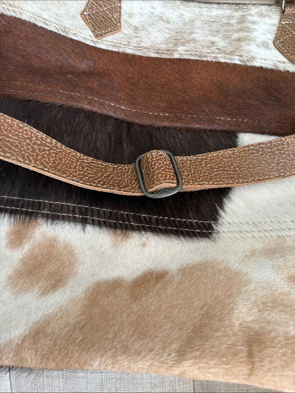 Myra Bag Leather and Hair Calf Messenger / Laptop Bag